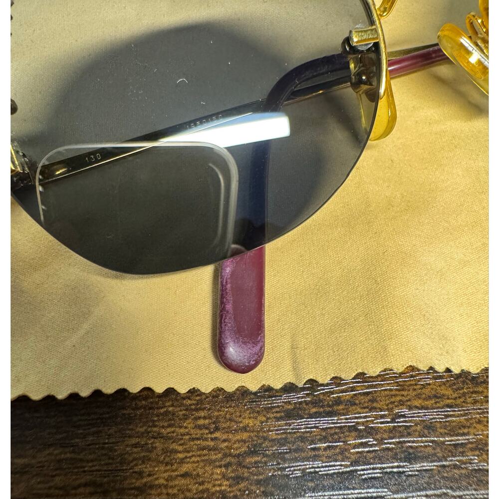 Cartier Vintage Rimless Women’s Prescription Gold Frame Sunglasses Size 130 - Picture 13 of 15